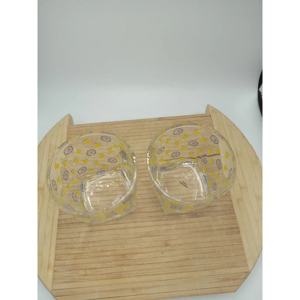 Vintage Ciroc‎ & Yellow Lemon Lowball  Glasses 3